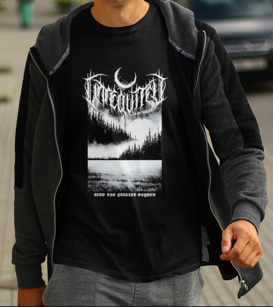 Svaltvinter Moonlit Forest With Geiranger Beyond T-Shirt