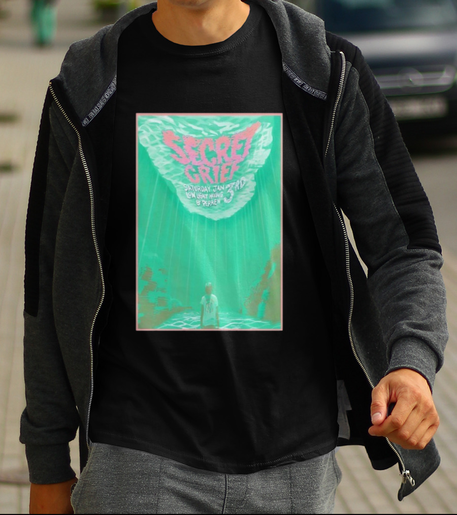 Secret Grief Concert With Low Light Hikes & Perren Grand Rapids Jan 3 2026 T-Shirt