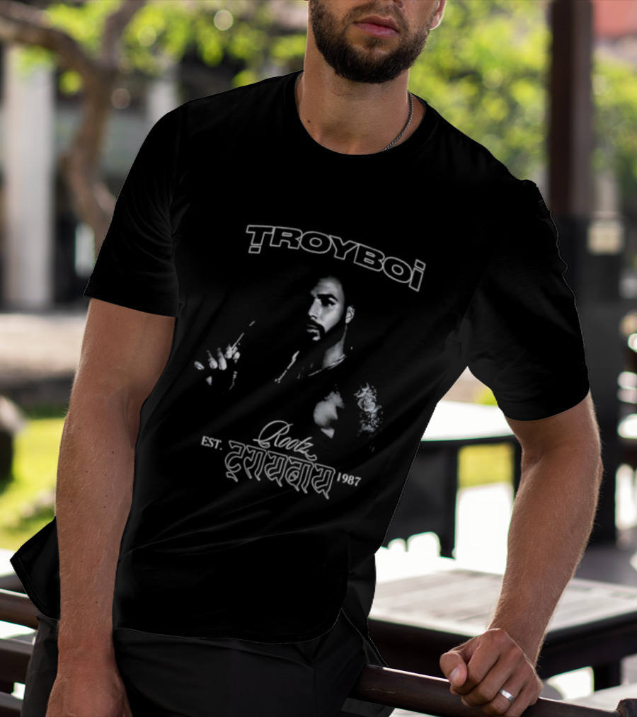 Troyboi Rootz Est 1987 Vintage Style Cheetah Palm Trees T-Shirt