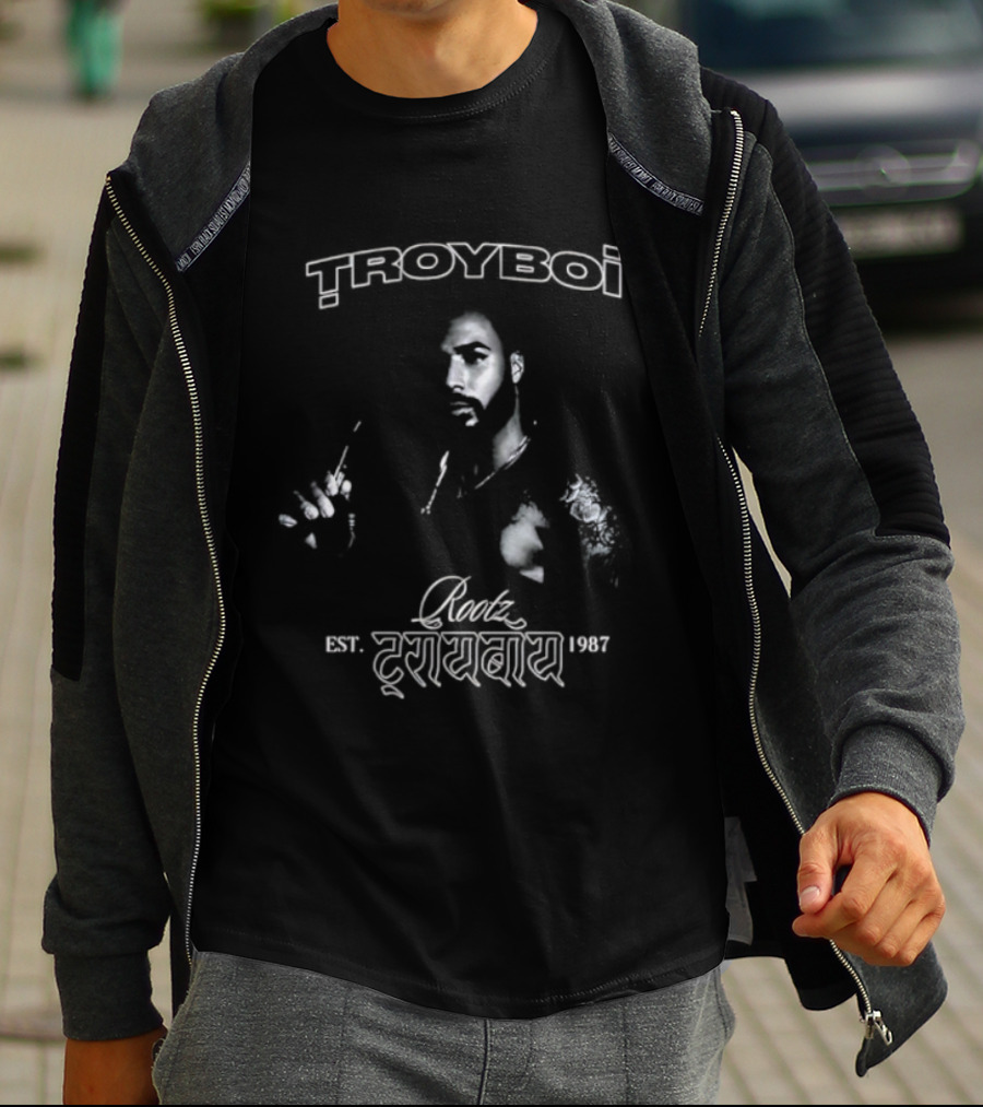 Troyboi Rootz Est 1987 Vintage Style Cheetah Palm Trees T-Shirt