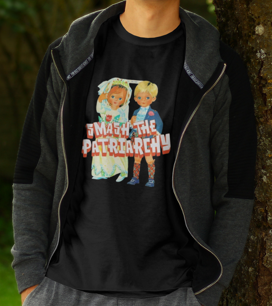 Smash The Patriarchy Vintage Children Illustration T-Shirt