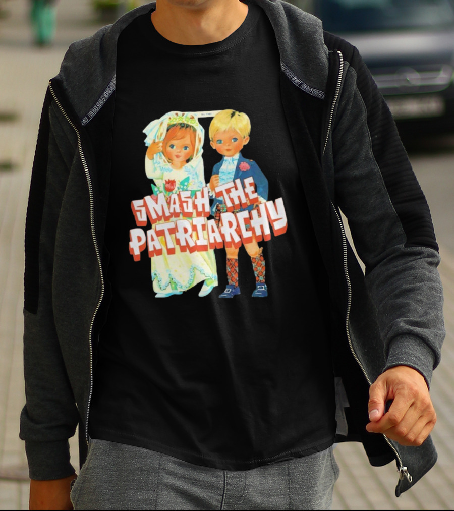 Smash The Patriarchy Vintage Children Illustration T-Shirt