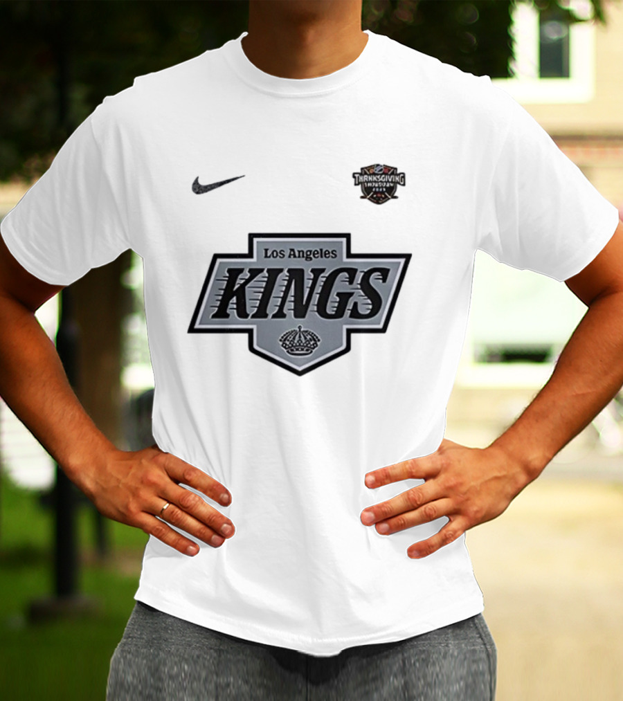Thanksgiving 2023 Los Angeles Kings Hockey Black Nike Retro Style T-Shirt