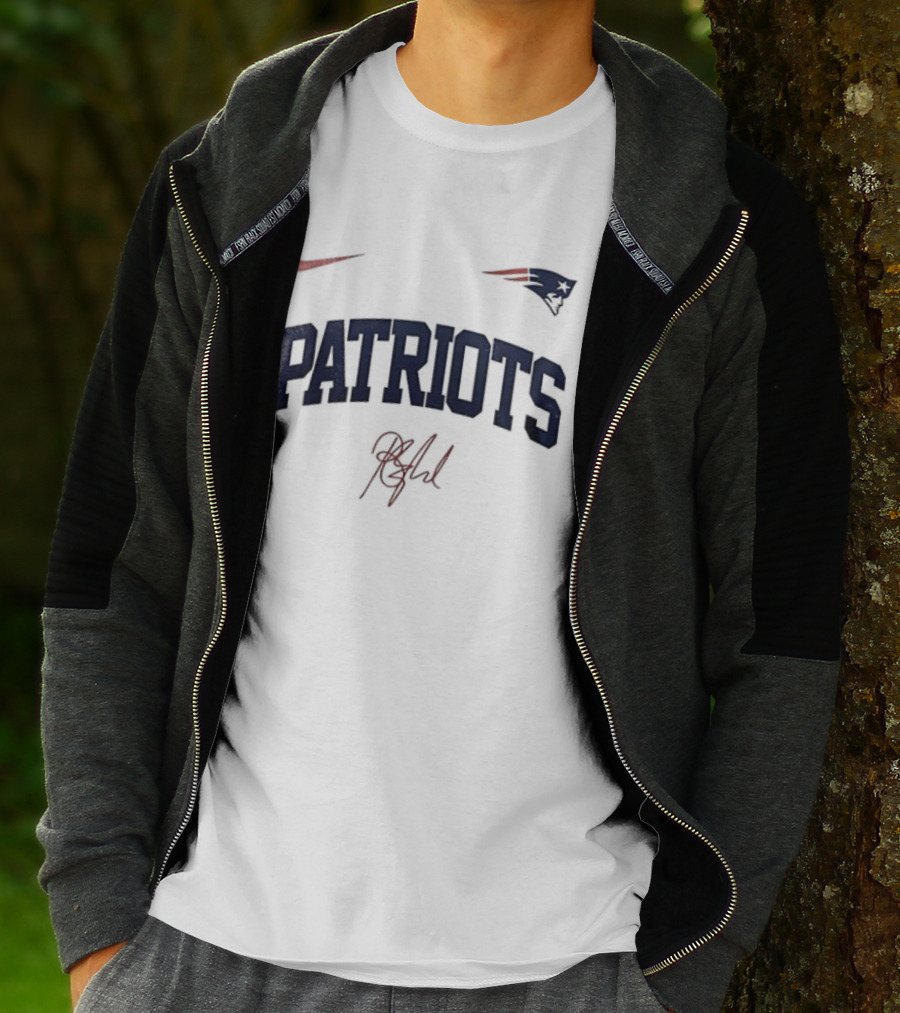 Nike New England Patriots NFL Playoff Game Barry Signature T-Shirt