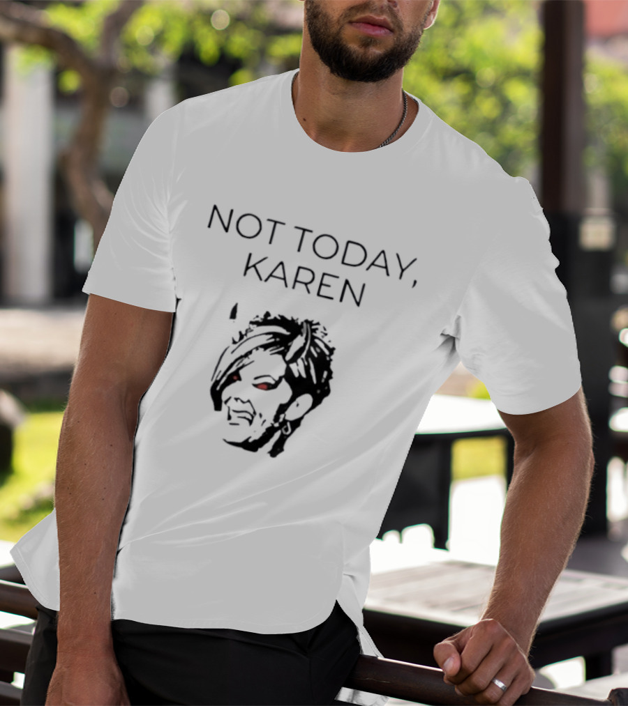 Not Today Karen Devil Big Head Red Eyes T-Shirt
