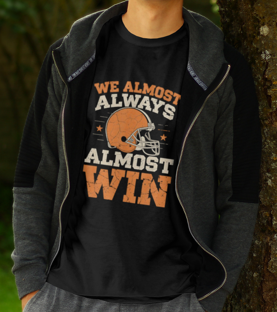 We Almost Always Almost Win Football Retro Helmet Stars T-Shirt