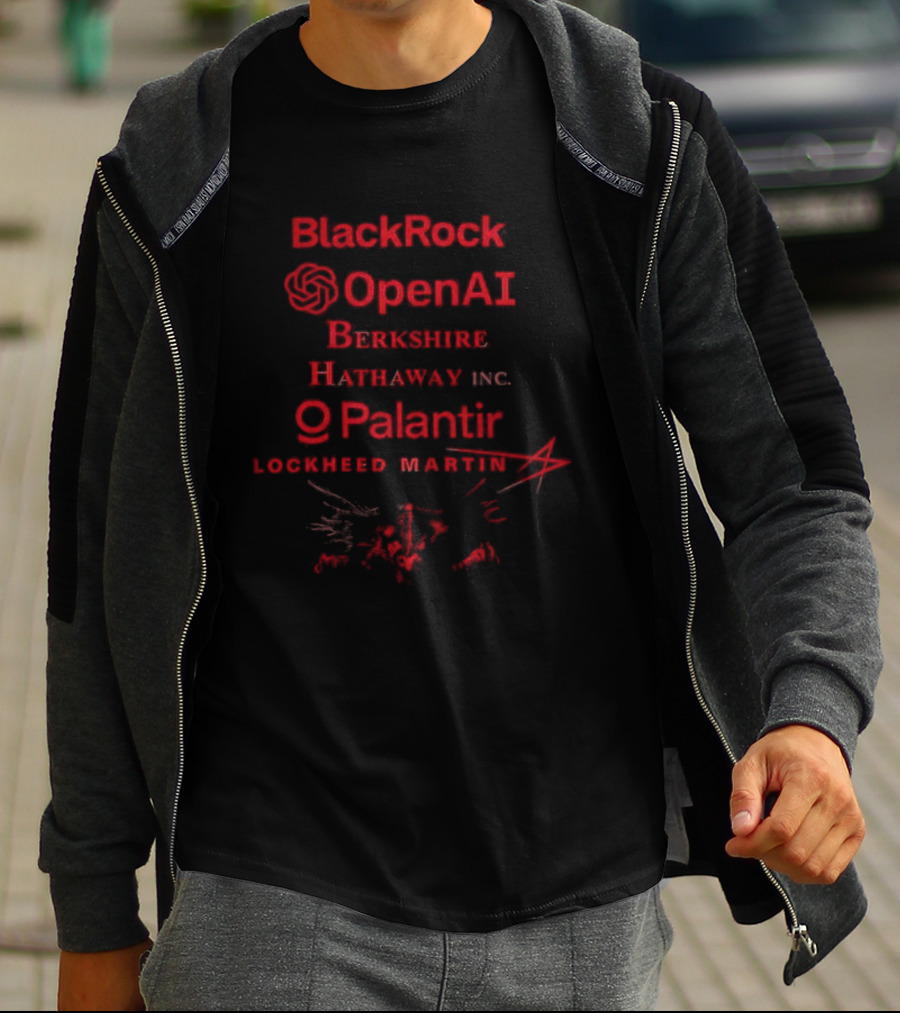 BlackRock OpenAI Berkshire Hathaway Inc Palantir Lockheed Martin Collaboration T-Shirt
