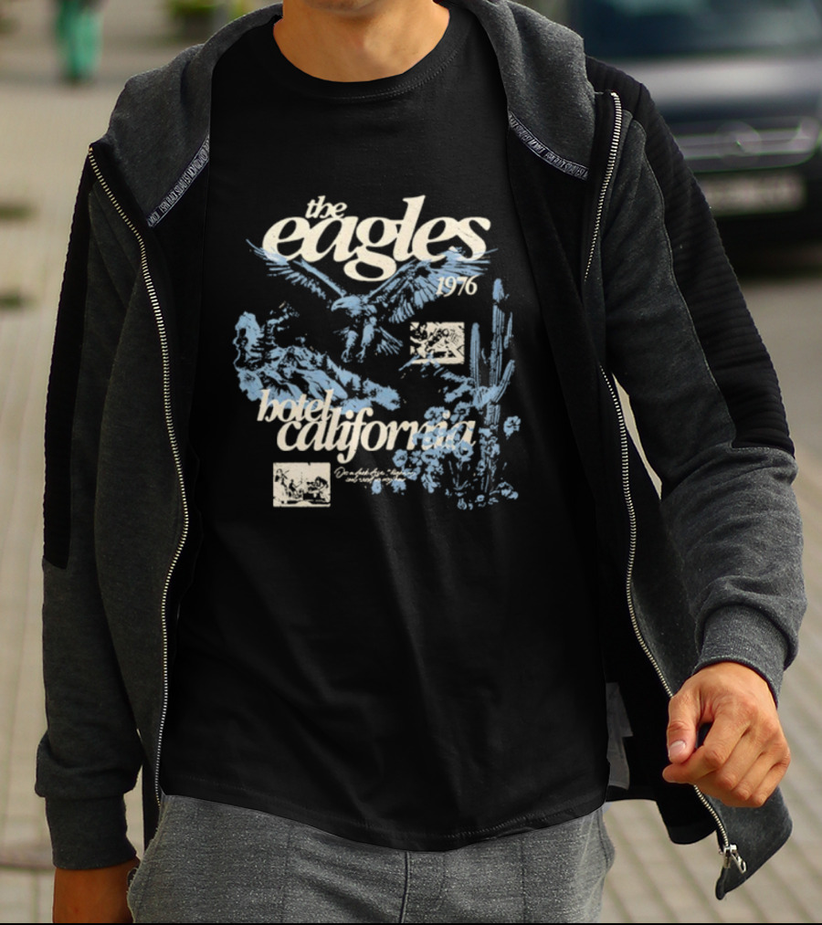The Eagles Hotel California 1976 Philadelphia Eagles T-Shirt