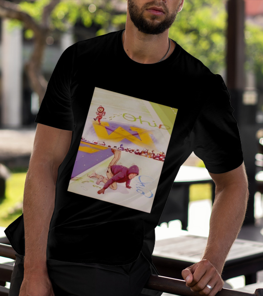 Ohio State Brutus Buckeye Triumph Over M Rival In Snow Scene T-Shirt