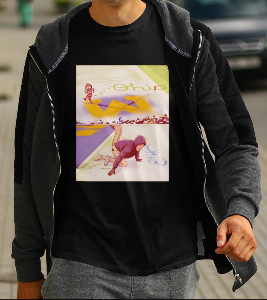 Ohio State Brutus Buckeye Triumph Over M Rival In Snow Scene T-Shirt