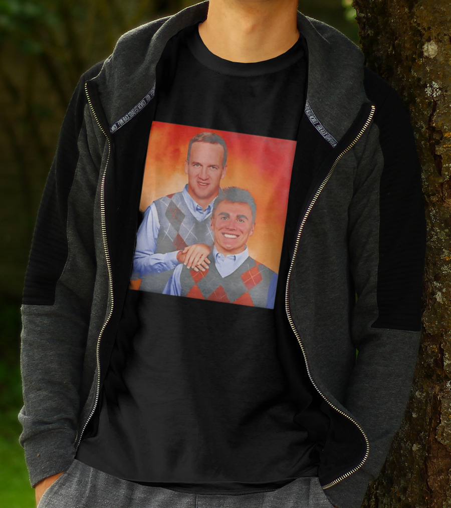 Bo Nix Peyton Manning Step Brothers Denver Broncos Comedy T-Shirt