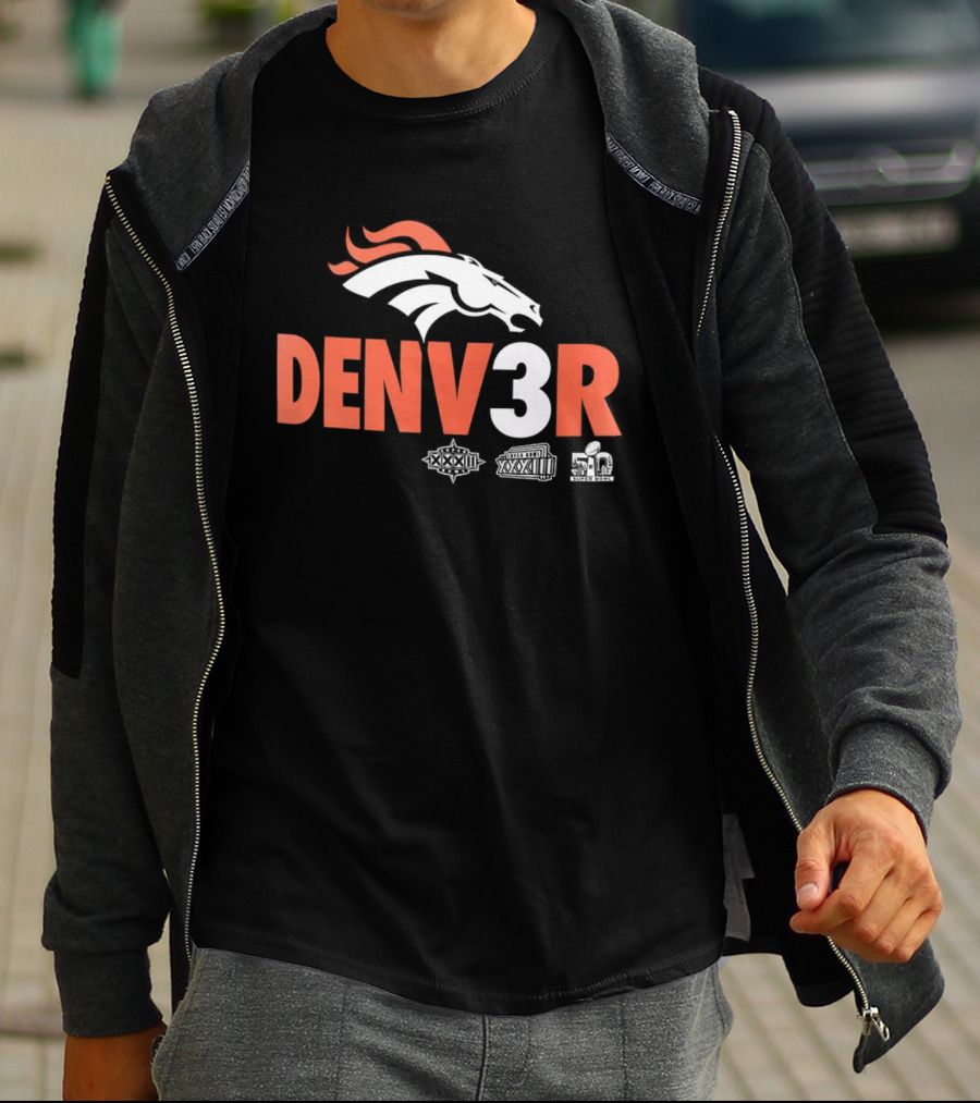 Denver Broncos Denv3r NFL Football Team Championship Fan T-Shirt