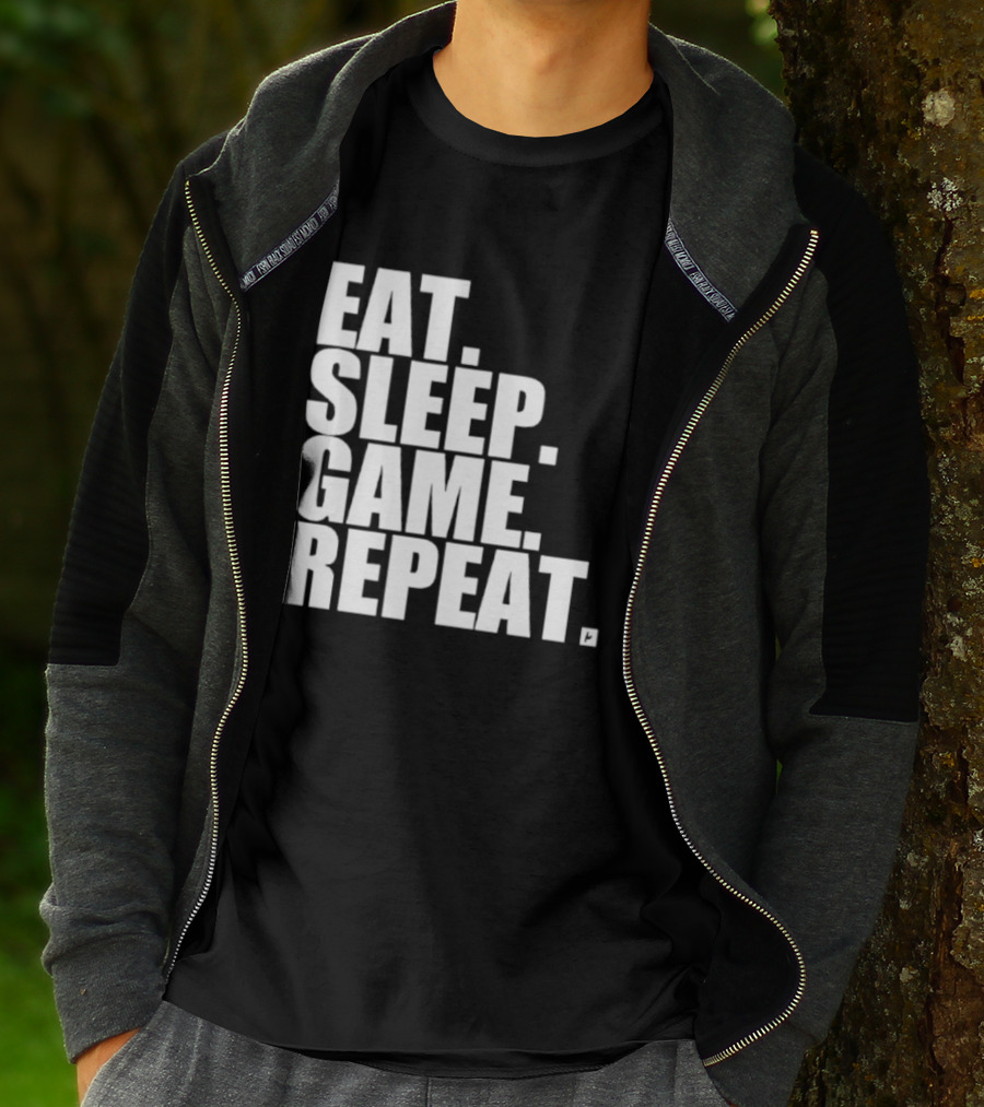 Eat Sleep Game Repeat Gamer Lifestyle Phrase T-Shirt