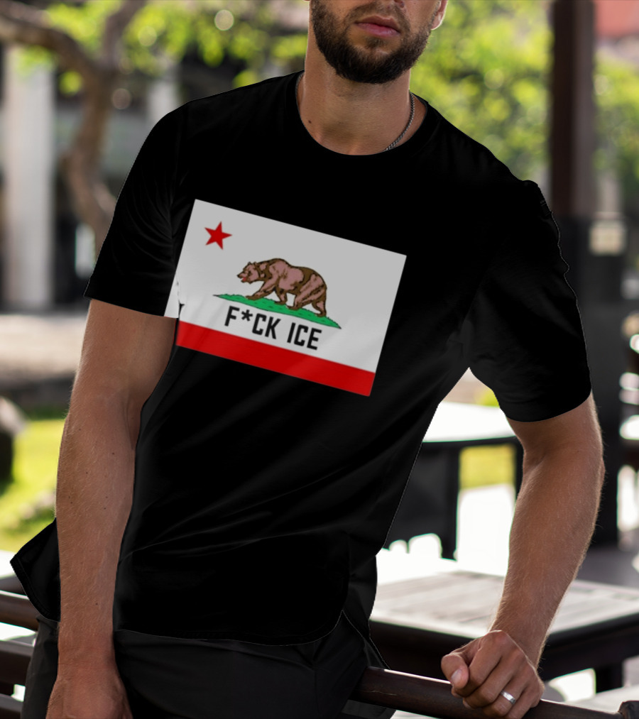 F*ck Ice Bear Flag California T-Shirt