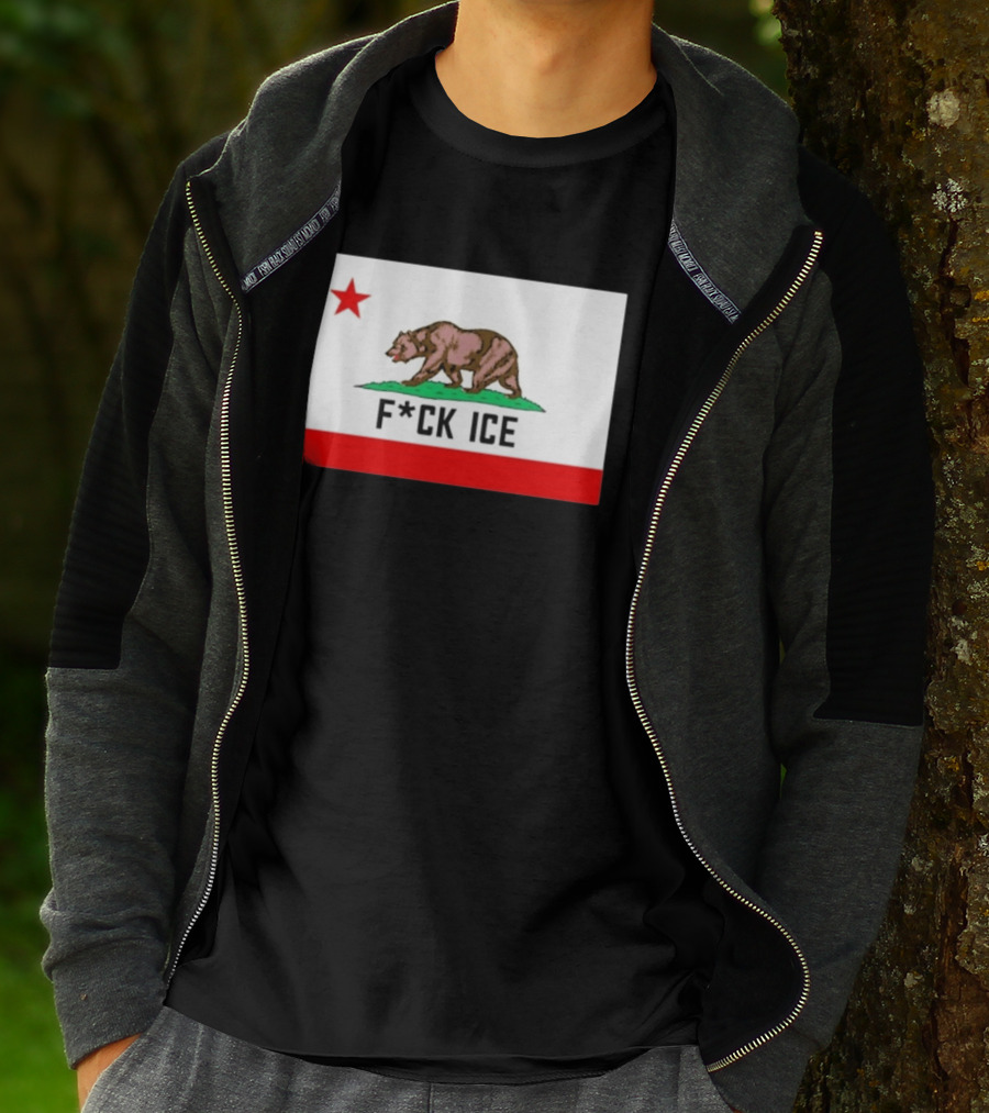 F*ck Ice Bear Flag California T-Shirt
