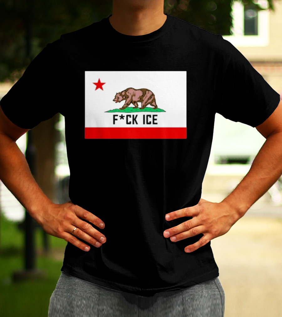 F*ck Ice Bear Flag California T-Shirt