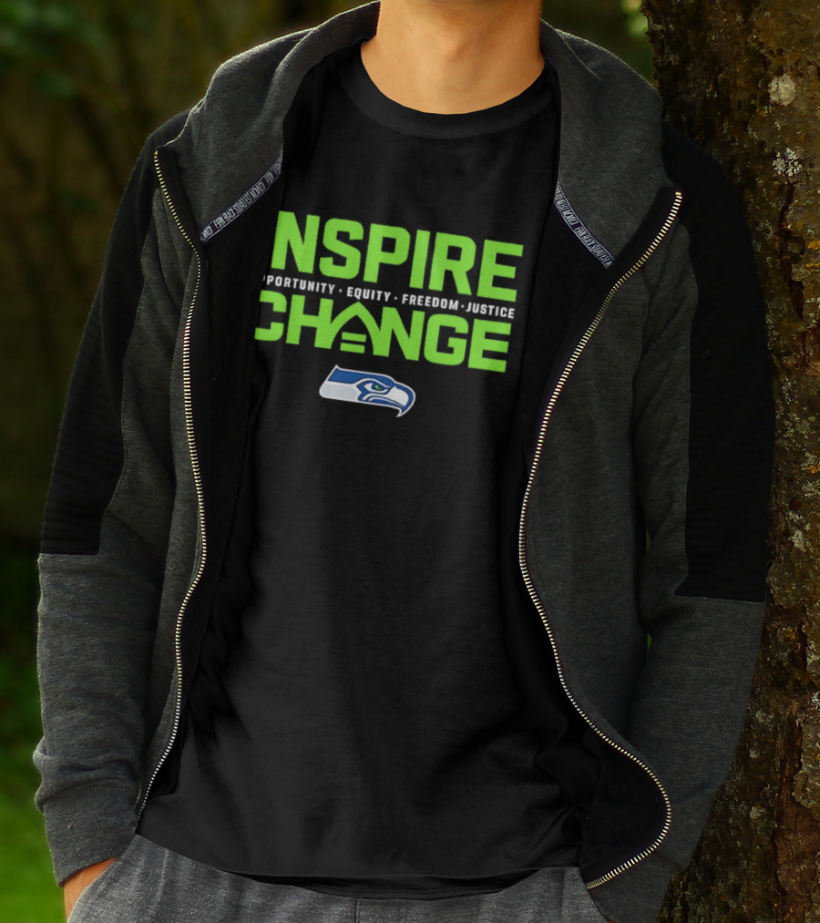 Seattle Seahawks Inspire Change Opportunity Equity Freedom Justice T-Shirt