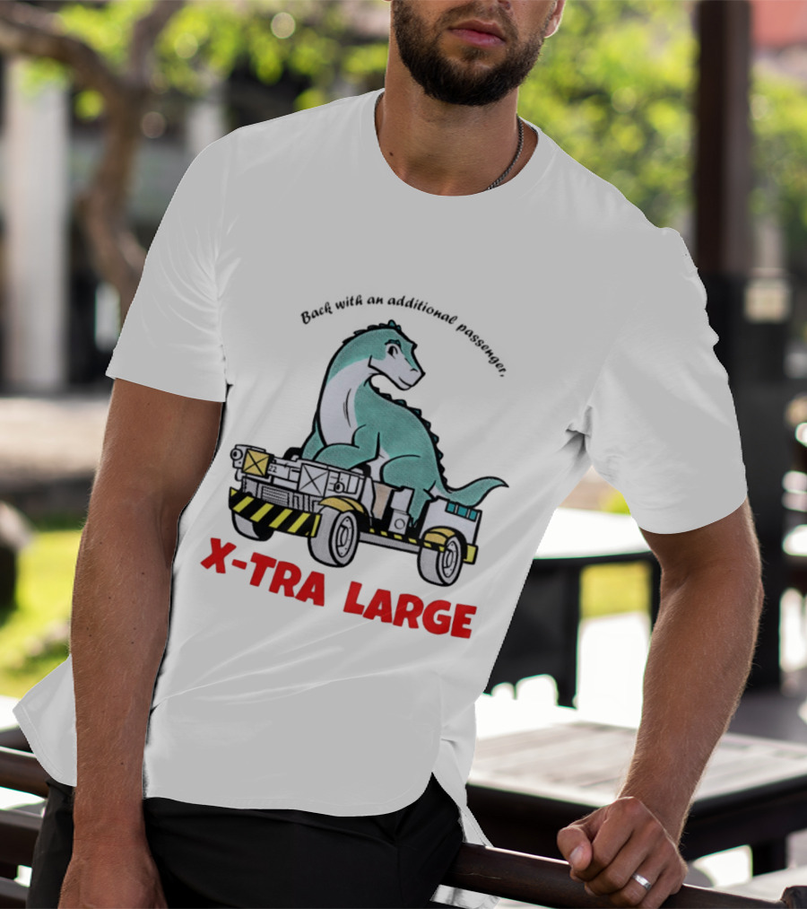 X Tra Large Dinosaur Back With An Additional Passenger T-Shirt