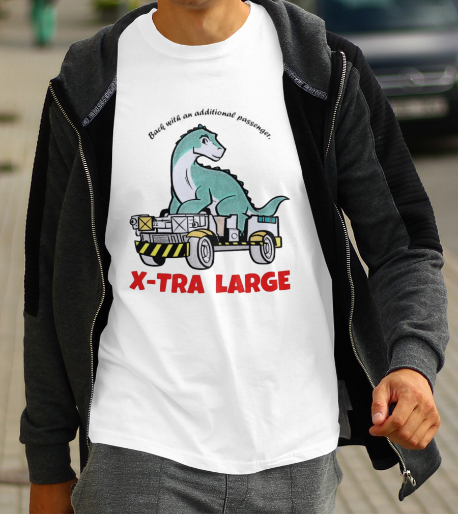 X Tra Large Dinosaur Back With An Additional Passenger T-Shirt
