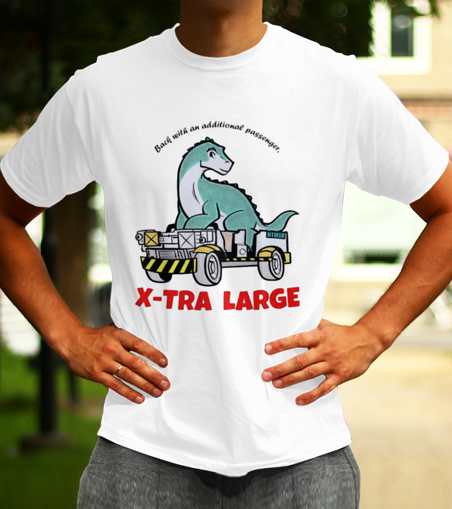X Tra Large Dinosaur Back With An Additional Passenger T-Shirt