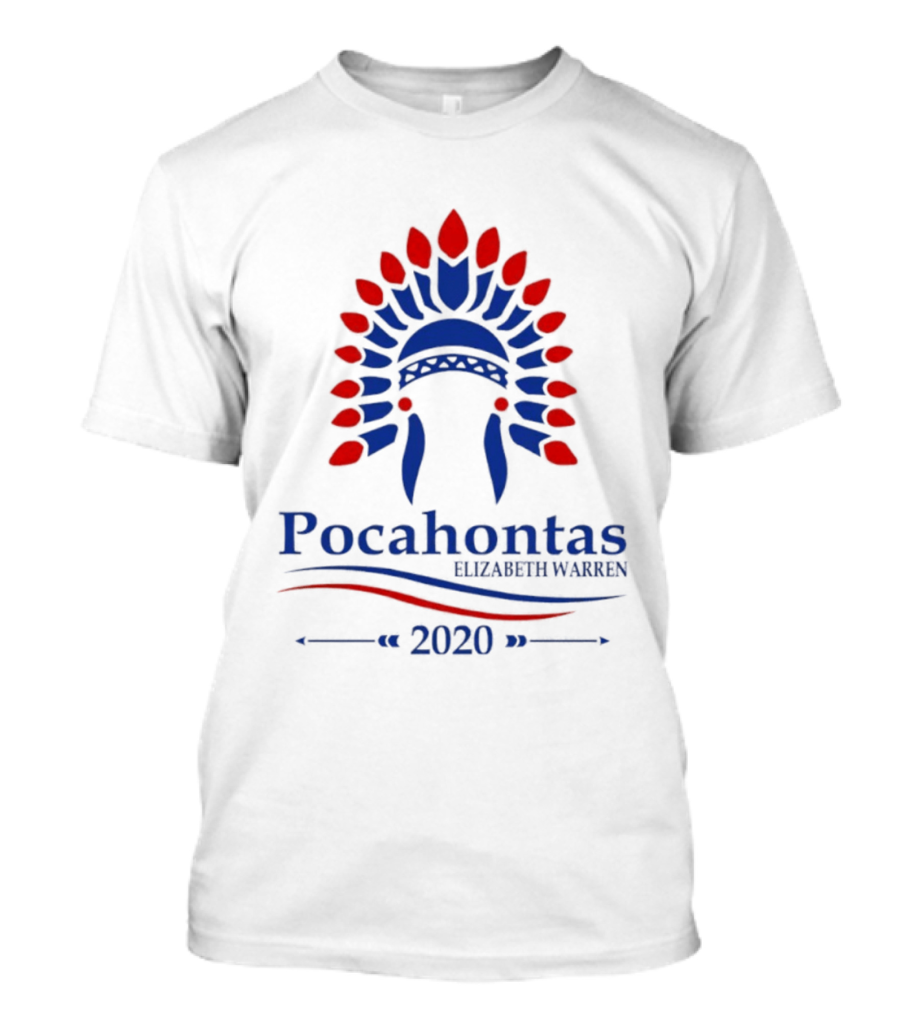 Pocahontas Elizabeth Warren 2020 Headdress T-Shirt