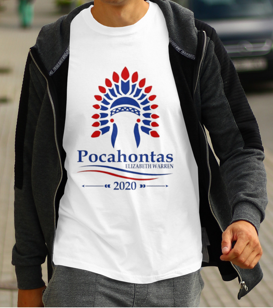 Pocahontas Elizabeth Warren 2020 Headdress T-Shirt
