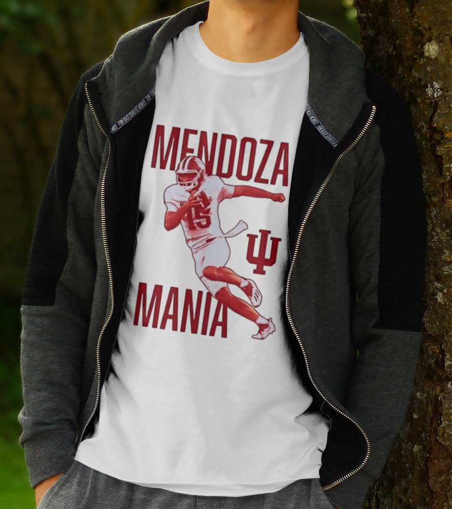 Mendoza Mania Indiana Hoosiers Football Player Action Icon IU T-Shirt