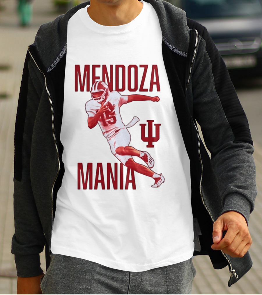 Mendoza Mania Indiana Hoosiers Football Player Action Icon IU T-Shirt