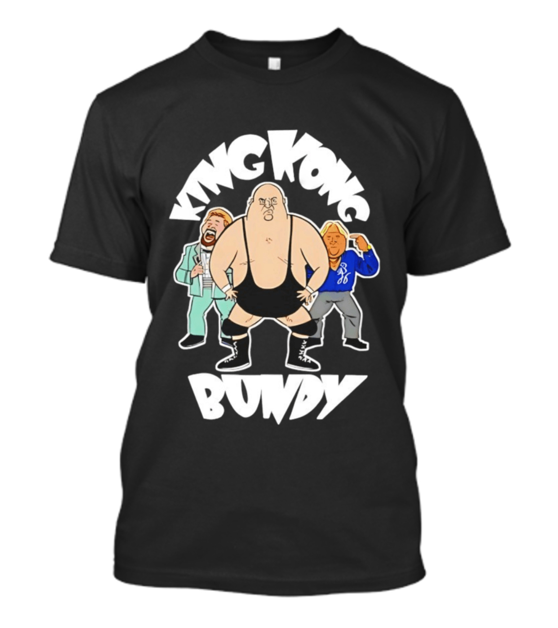 King Kong Bundy Wrestling Managers Cartoon T-Shirt