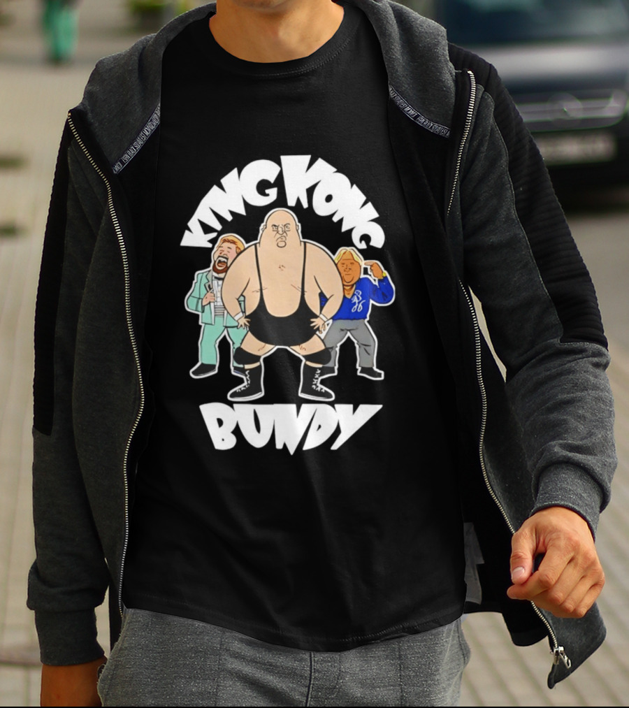 King Kong Bundy Wrestling Managers Cartoon T-Shirt