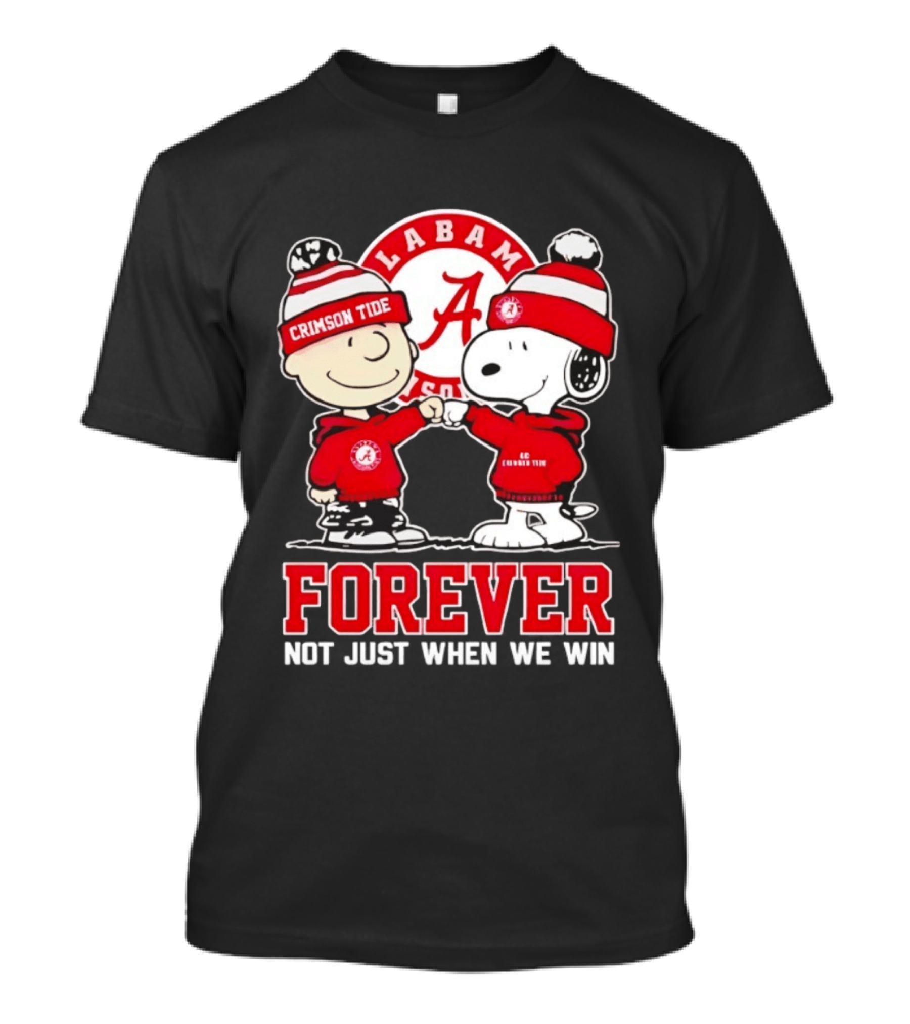 Charlie Brown Snoopy Alabama Crimson Tide Forever Loyalty Win T-Shirt