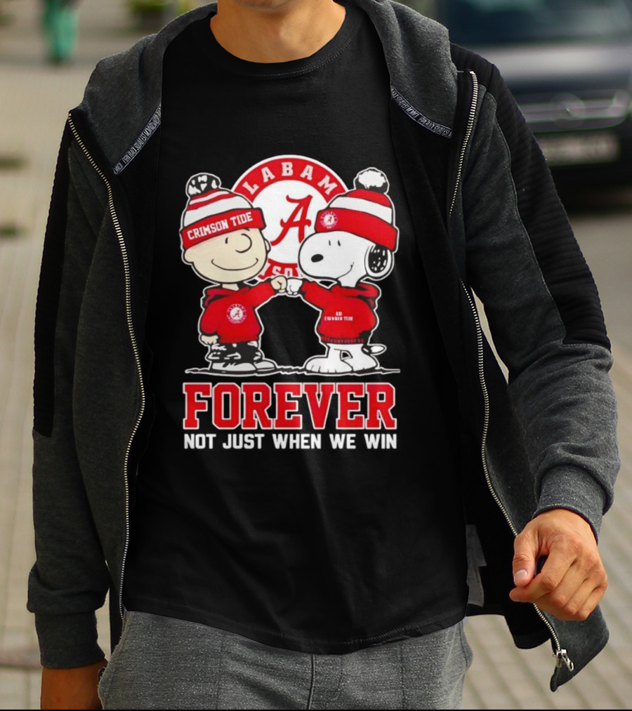 Charlie Brown Snoopy Alabama Crimson Tide Forever Loyalty Win T-Shirt
