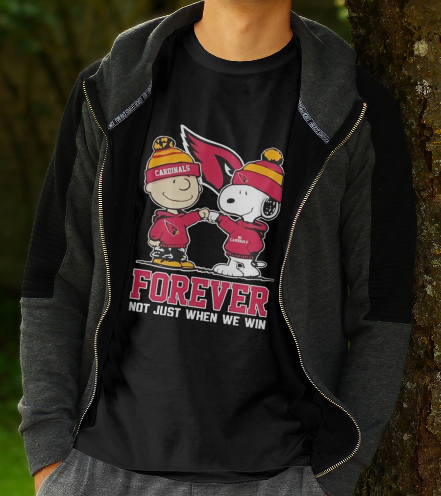 Peanut Snoopy Charlie Brown Cardinals Forever Not Just When We Win T-Shirt