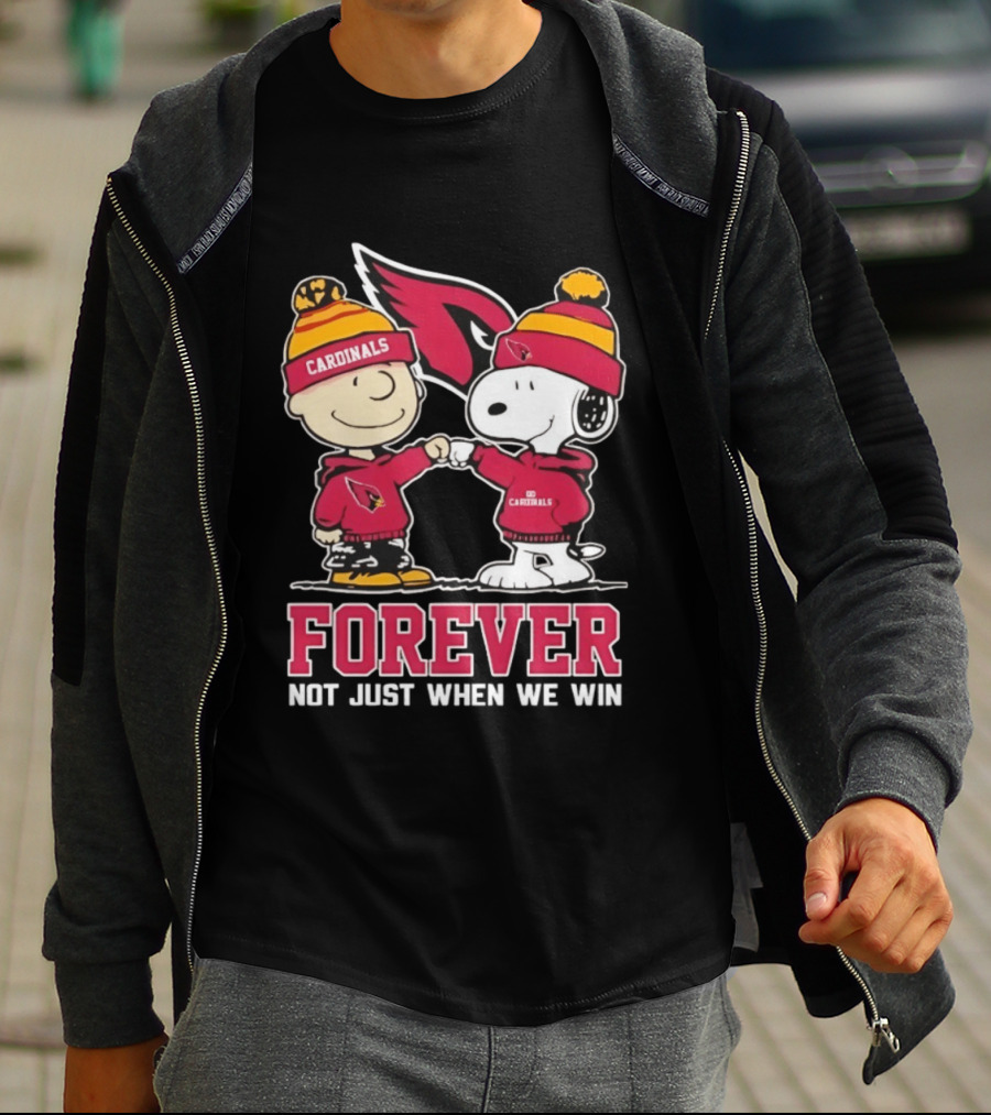 Peanut Snoopy Charlie Brown Cardinals Forever Not Just When We Win T-Shirt