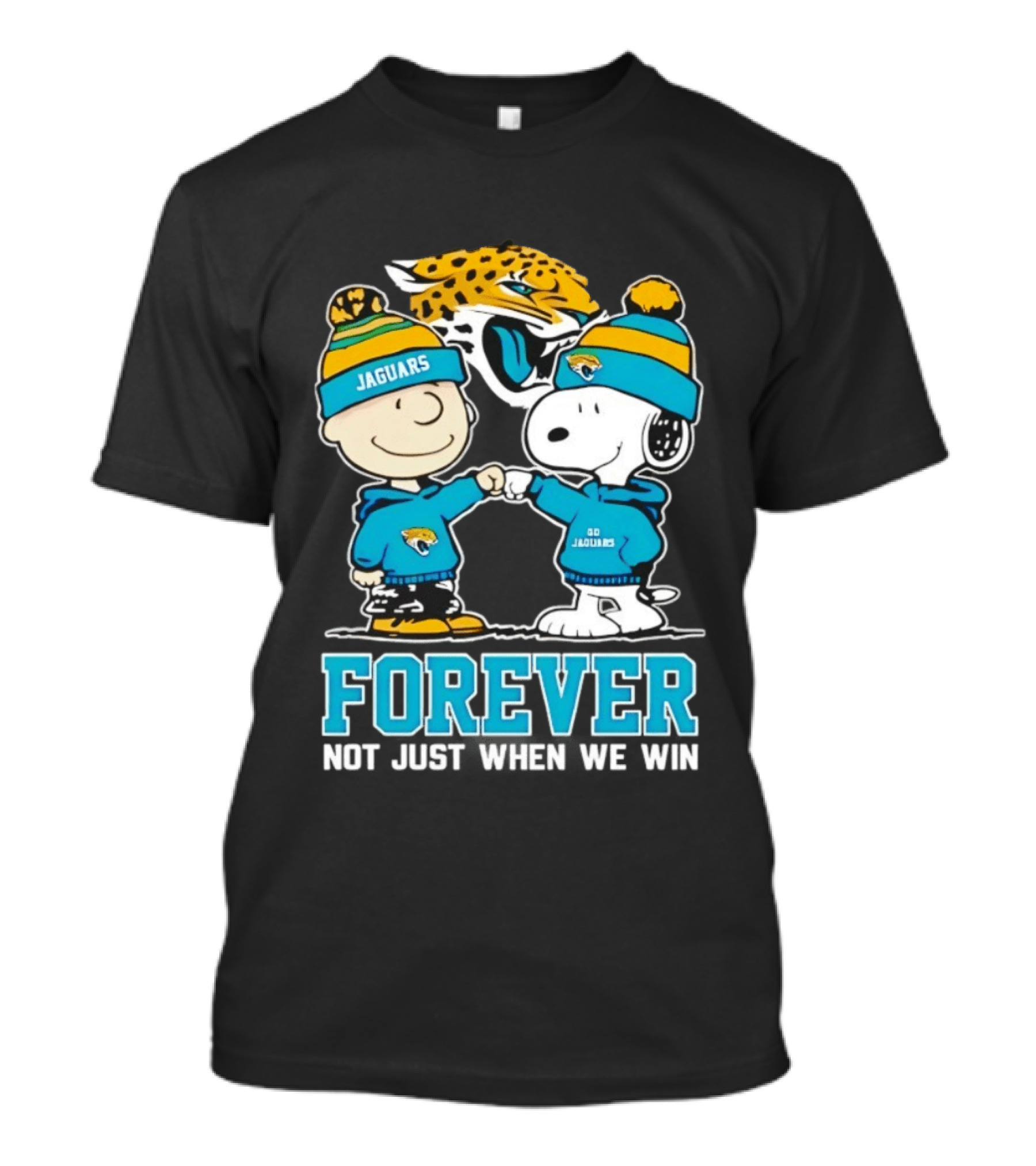 Charlie Brown Snoopy Jaguars Forever Not Just When We Win T-Shirt