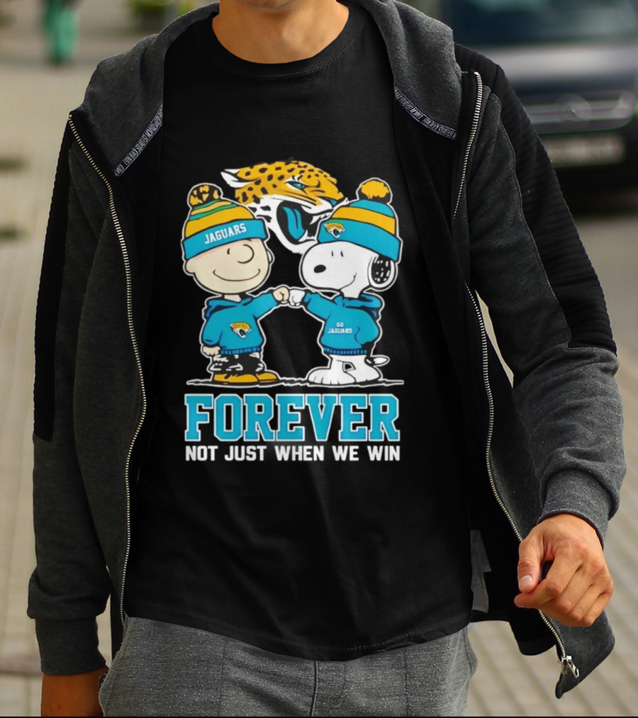 Charlie Brown Snoopy Jaguars Forever Not Just When We Win T-Shirt