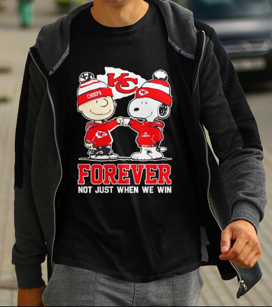 Peanut Snoopy Charlie Brown KC Chiefs Forever Not Just When We Win T-Shirt