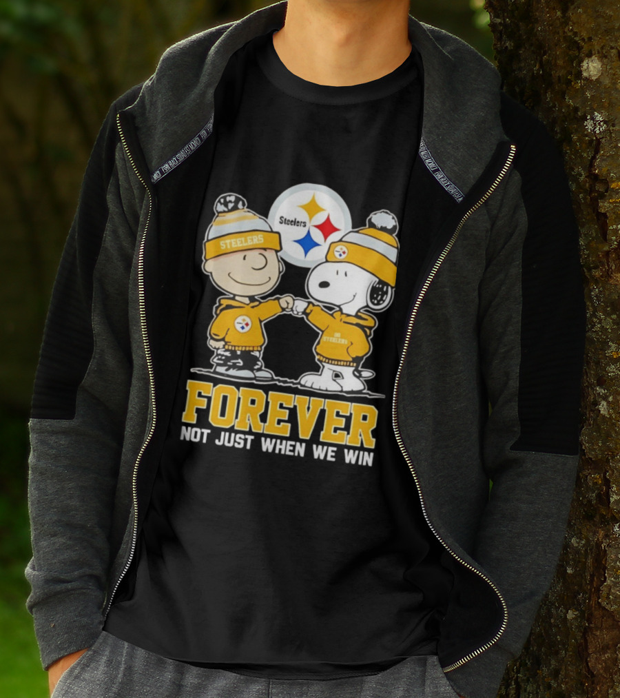 Peanut Snoopy Charlie Brown Steelers Forever Not Just When We Win T-Shirt