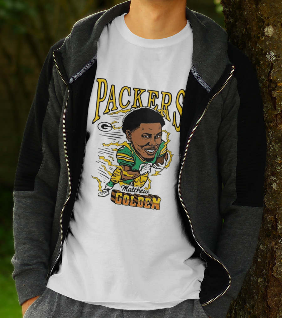 Packers Matthew Golden Caricature Homage T-Shirt