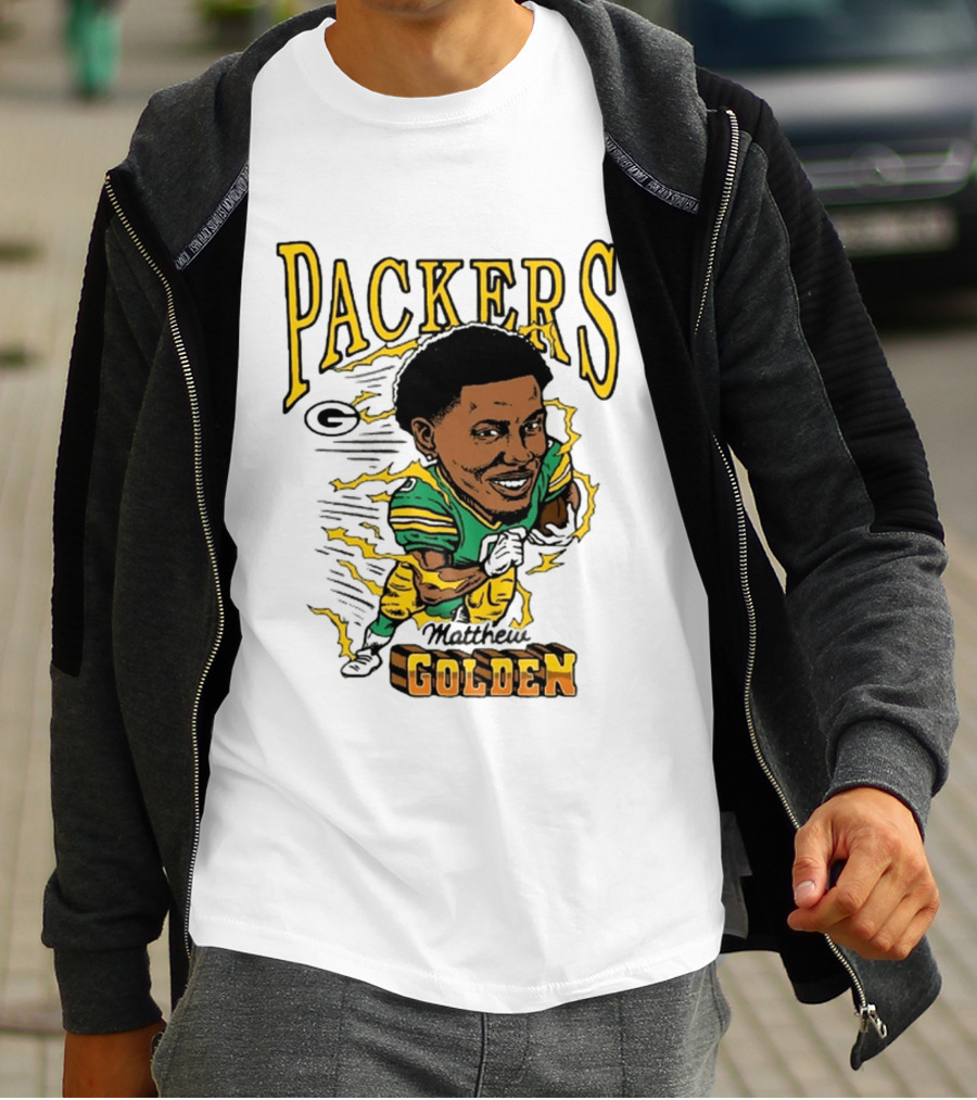 Packers Matthew Golden Caricature Homage T-Shirt