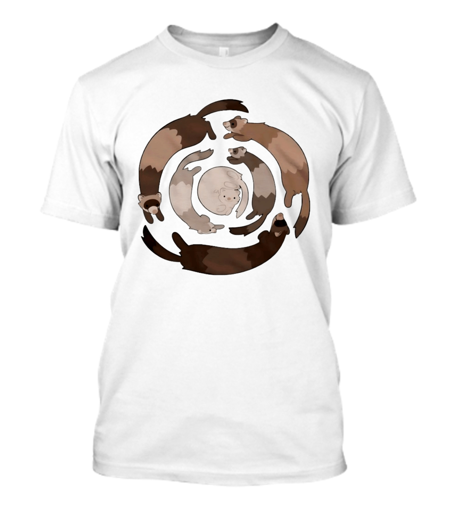 Pirate Software Humane World Animals Ferret Circle T-Shirt