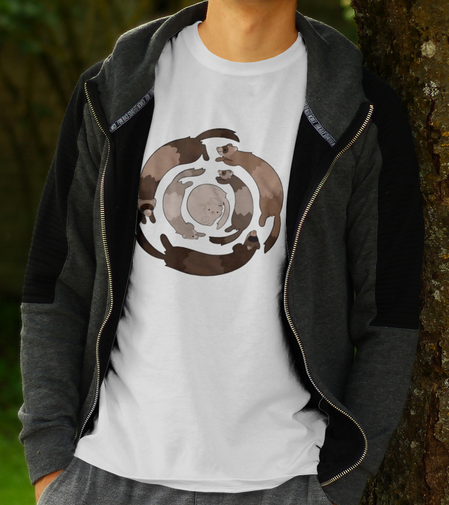 Pirate Software Humane World Animals Ferret Circle T-Shirt