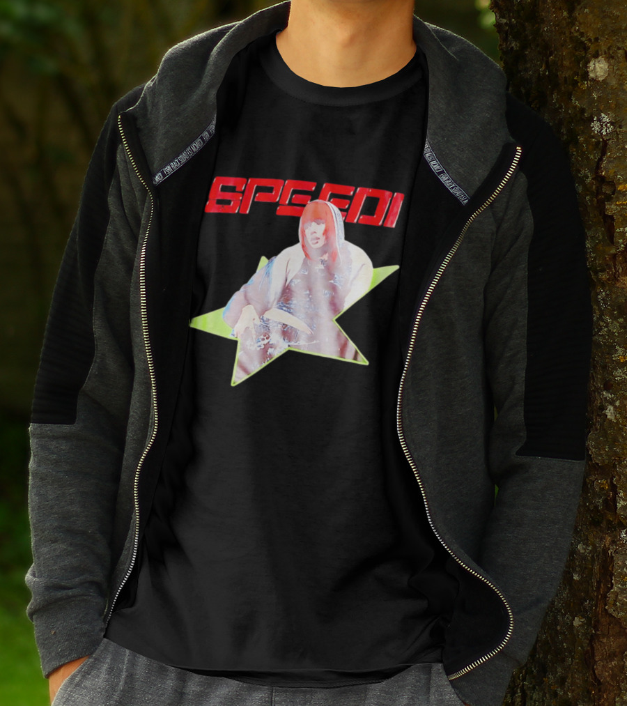 Lisa X AlterEgo Speedi Red Text Star T-Shirt