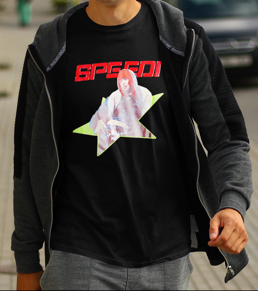 Lisa X AlterEgo Speedi Red Text Star T-Shirt