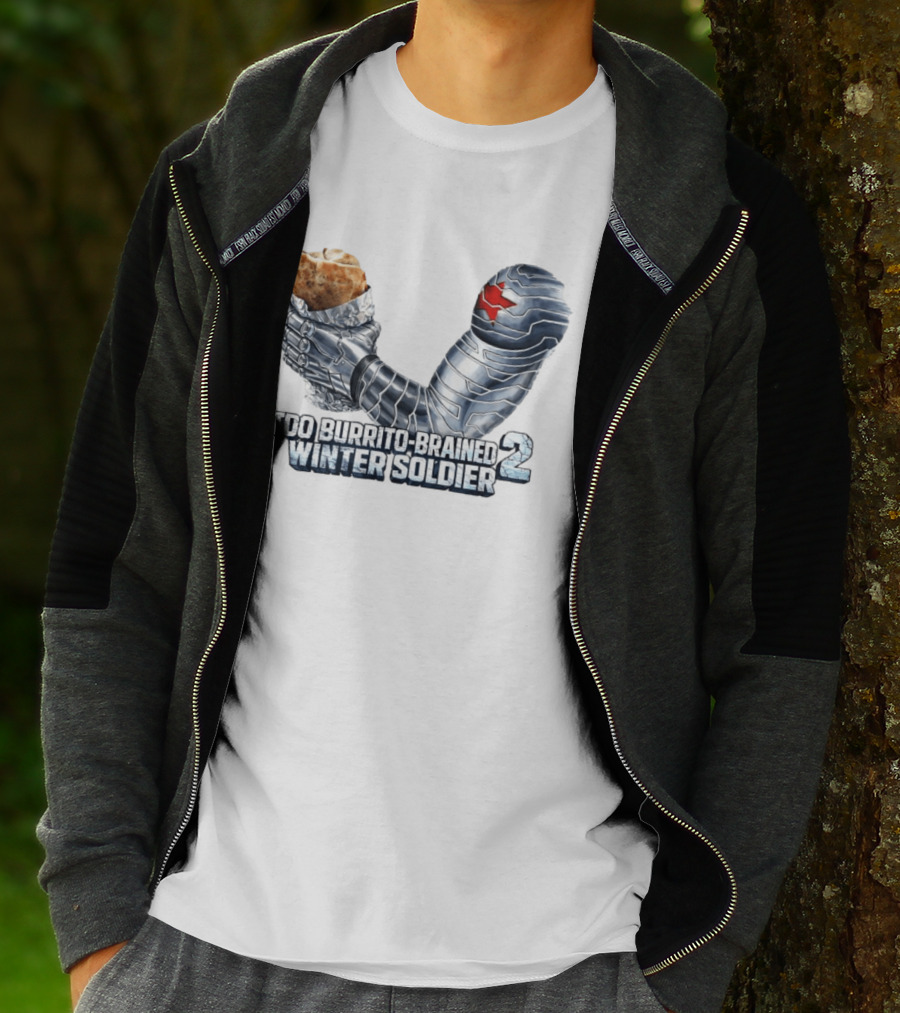 Too Burrito Brained Winter Soldier Arm Holding Burrito 2 T-Shirt
