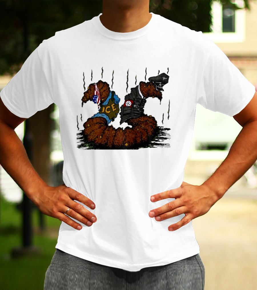 United States Immigration ICE And Nazi Germany Comparison Symbolism T-Shirt