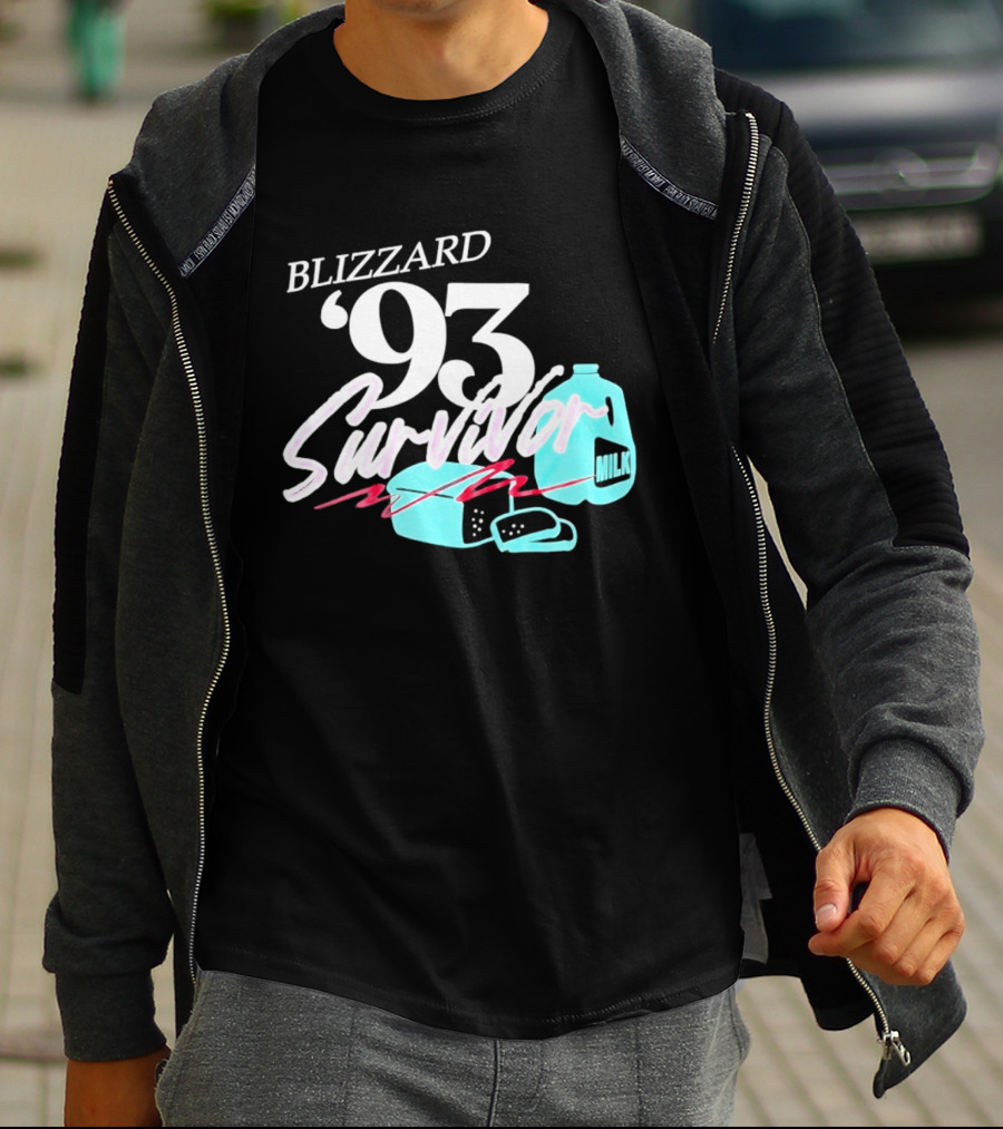 Blizzard '93 Survivor Milk Bread Humor T-Shirt