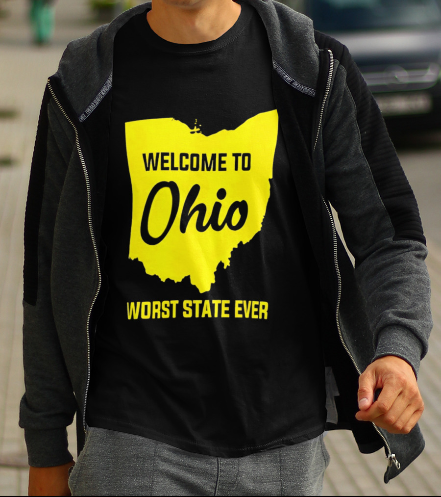 Welcome To Ohio Worst State Ever Map T-Shirt