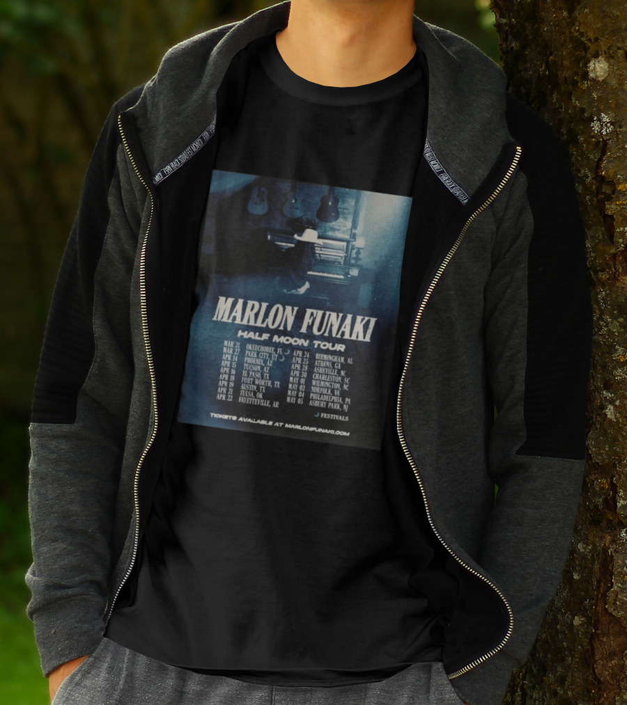 Marlon Funaki Half Moon Tour 2026 Dates Cities And Ticket Info T-Shirt