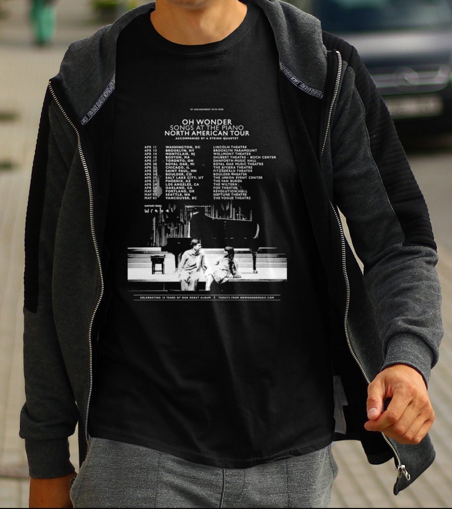 Oh Wonder Songs At The Piano North American Tour 2026 Dates And Venues T-Shirt
